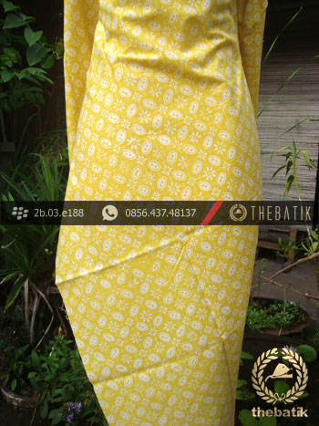 Kain Batik Cap Jogja Motif Kawung Kuning
