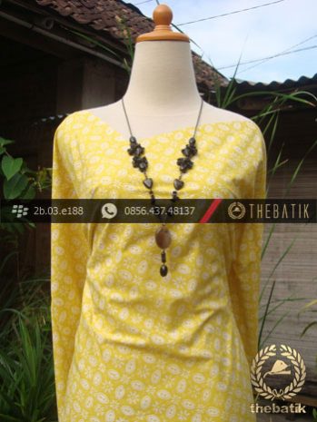 Kain Batik Cap Jogja Motif Kawung Kuning