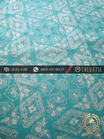 Kain Batik Sutera Jogja Motif Ceplok Kontemporer Tosca-2