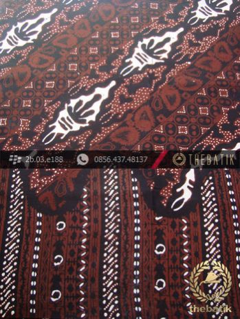 Kain Batik Cap Tulis Jogja Motif Lereng Kombinasi Sogan