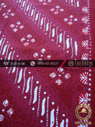 Kain Batik Cap Tulis Jogja Motif Parang Seling Merah Jambon