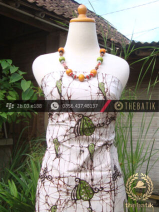 Kain Batik Tulis Indonesia Motif Remukan Kontemporer Putih