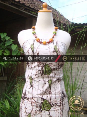 Kain Batik Tulis Indonesia Motif Remukan Kontemporer Putih