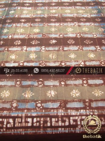 Kain Batik Warna Alam Motif Garis Kontemporer
