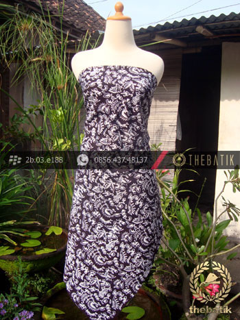 Kain Batik Cap Yogya Motif Burung Kecil Hitam Kelengan