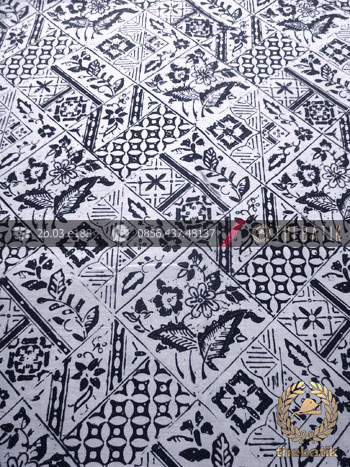 Bahan Batik Cap Motif Tambal Buket Kelengan