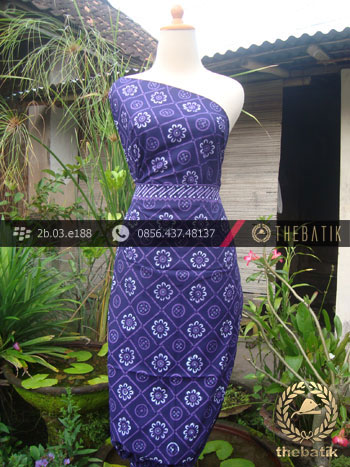 Kain Batik Cap Tulis Yogya Motif Ceplok Kembang Ungu