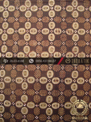 Kain Batik Cap Tulis Yogya Motif Kawung Sisik Hijau