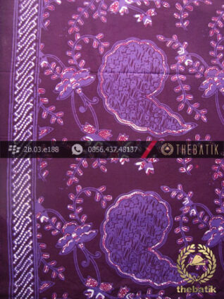 Kain Batik Cap Tulis Jogja Motif Keong Ungu