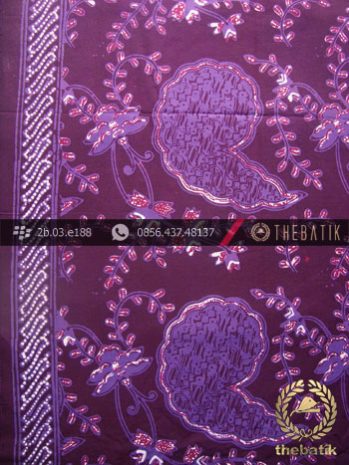 Kain Batik Cap Tulis Jogja Motif Keong Ungu