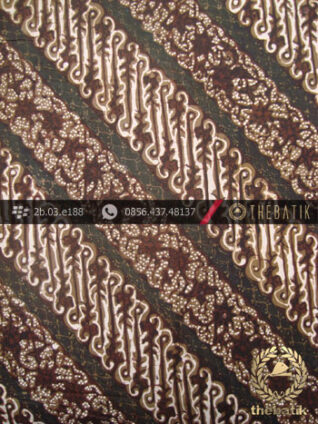 Kain Batik Cap Tulis Yogya Motif Parang Ukel Hijau Lumut