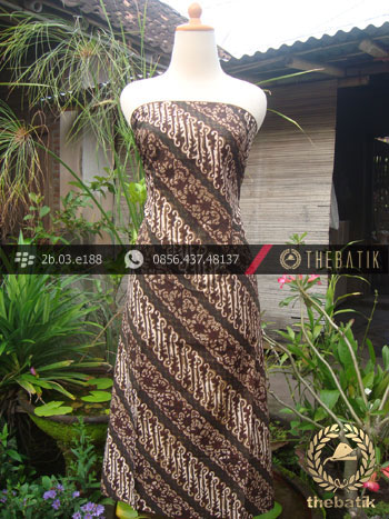 Kain Batik Cap Tulis Yogya Motif Parang Ukel Hijau Lumut