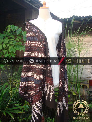 Selendang Batik Motif Parang Seling Kawung