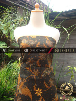 Kain Batik Cap Solo Motif Kawung Bledak Kupu Soga Genes
