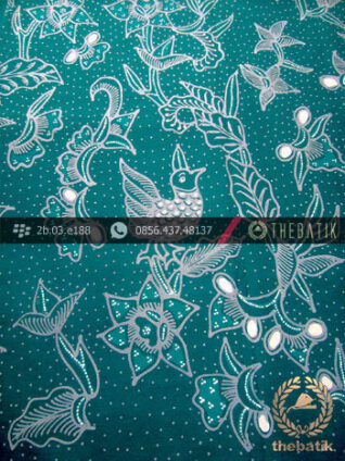 Kain Batik Tulis Yogyakarta Motif Ayam Mutiara Hijau