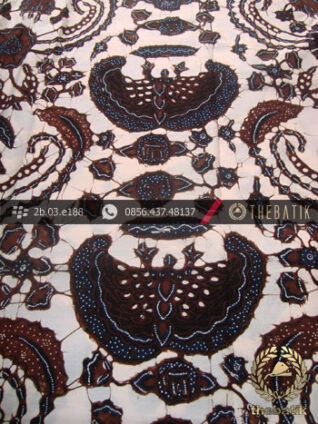 Kain Batik Tulis Jogja Motif Babon Angrem Latar Putih