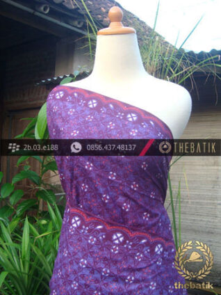 Kain Batik Cap Tulis Jogja Motif Ceplok Ungu
