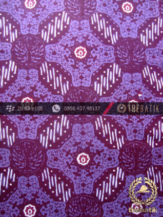 Kain Batik Cap Tulis Yogya Motif Gurdo Besek Ungu