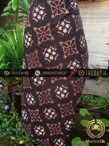 Kain Batik Cap Tulis Jogja Motif Jayakirana Sogan Hitam