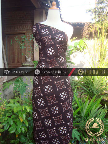 Kain Batik Cap Tulis Jogja Motif Jayakirana Sogan Hitam