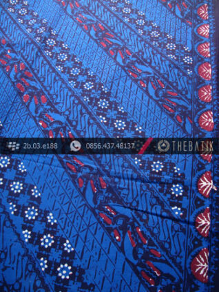 Kain Batik Cap Tulis Jogja Motif Parang Lereng Biru
