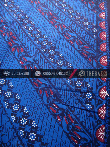 Kain Batik Cap Tulis Jogja Motif Parang Lereng Biru