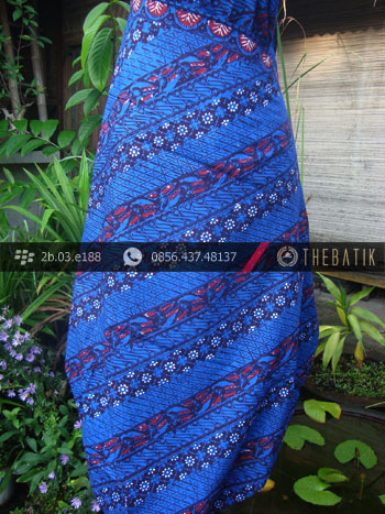 Kain Batik Cap Tulis Jogja Motif Parang Lereng Biru