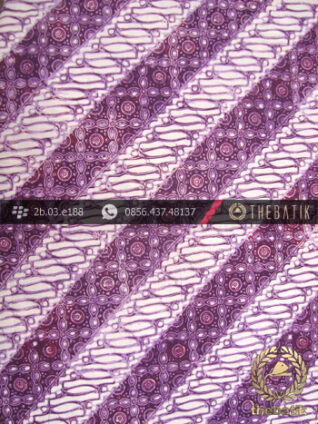 Kain Batik Cap Jogja Motif Parang Grompol Ungu