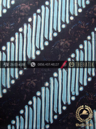 Kain Batik Cap Tulis Yogya Motif Parang Srimpi Biru Muda
