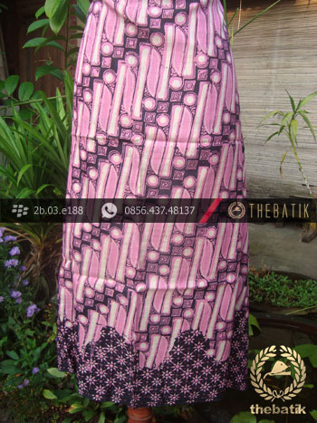 Batik Sutera Yogya Motif Parang Seling Truntum Pink