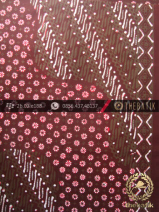 Kain Batik Cap Tulis Yogya Motif Parang Truntum Marun