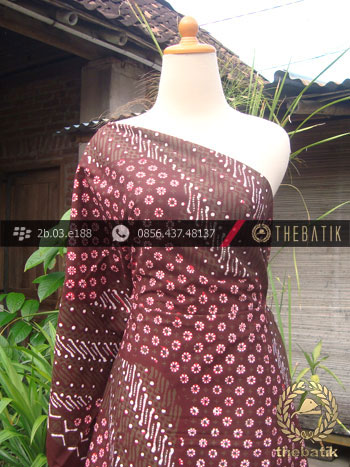 Kain Batik Cap Tulis Yogya Motif Parang Truntum Marun