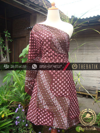 Kain Batik Cap Tulis Yogya Motif Parang Truntum Marun