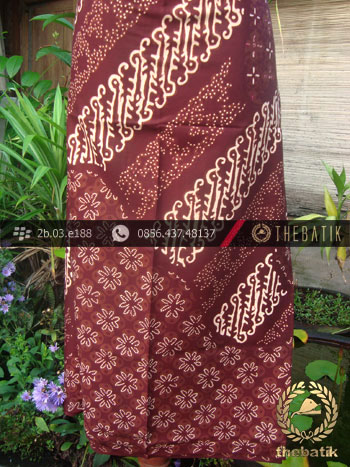 Kain Batik Cap Tulis Jogja Motif Pulau Kombinasi Marun