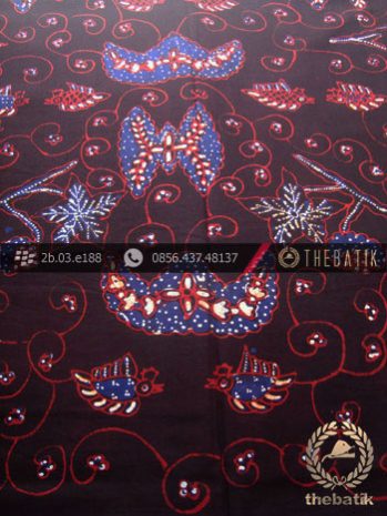 Kain Batik Tulis Yogyakarta Motif Wahyu Kontemporer Hitam
