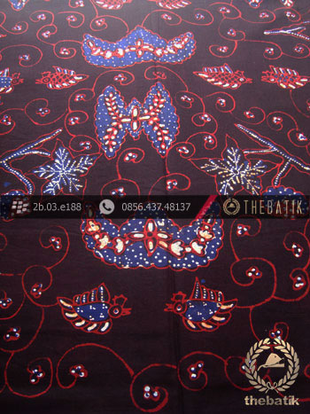 Kain Batik Tulis Yogyakarta Motif Wahyu Kontemporer Hitam