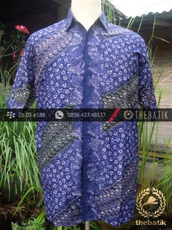 Kemeja Batik Seragam Motif Parang Kontemporer Ungu