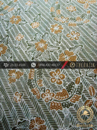 Kain Batik Tulis Yogyakarta Motif Bantulan Besek Hijau