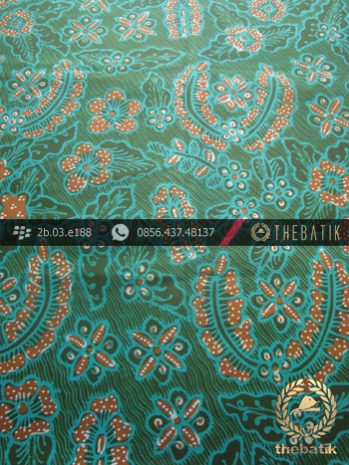 Kain Batik Tulis Yogya Motif Bantulan Galaran Hijau Kuning