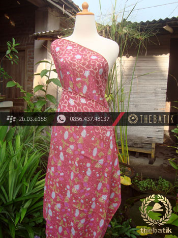 Bahan Batik Paris Motif Coletan Kontemporer Pink