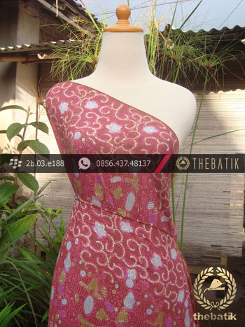 Bahan Batik Paris Motif Coletan Kontemporer Pink