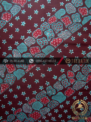 Kain Batik Tulis Yogyakarta Motif Lereng Biru Tosca