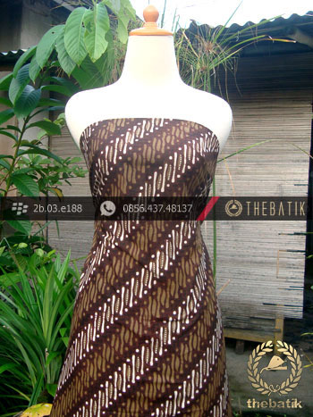 Kain Batik Cap Tulis Jogja Motif Parang Klithik Hijau Lumut