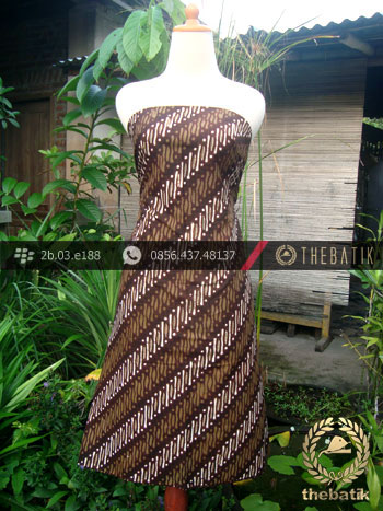 Kain Batik Cap Tulis Jogja Motif Parang Klithik Hijau Lumut