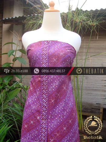 Kain Batik Cap Tulis Jogja Motif Parang Seling Cakar Ungu