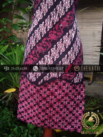 Kain Batik Cap Tulis Jogja Motif Pulau Parang Kombinasi Pink