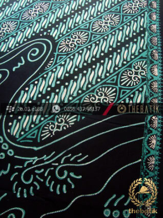 Kain Batik Cap Tulis Jogja Motif Pulau Parang Lukis Hijau