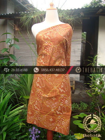 Kain Batik Cap Tulis Jogja Motif Sekar Jagad Kelir Kuning