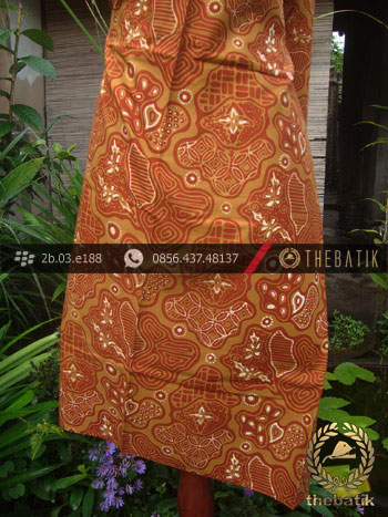 Kain Batik Cap Tulis Jogja Motif Sekar Jagad Kelir Kuning