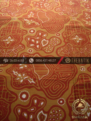 Kain Batik Cap Tulis Jogja Motif Sekar Jagad Kelir Kuning